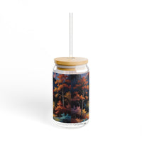 Autumn Mountain Sunset Art Sipper Glass