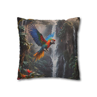 Waterfall Jungle Macaw Pillowcase
