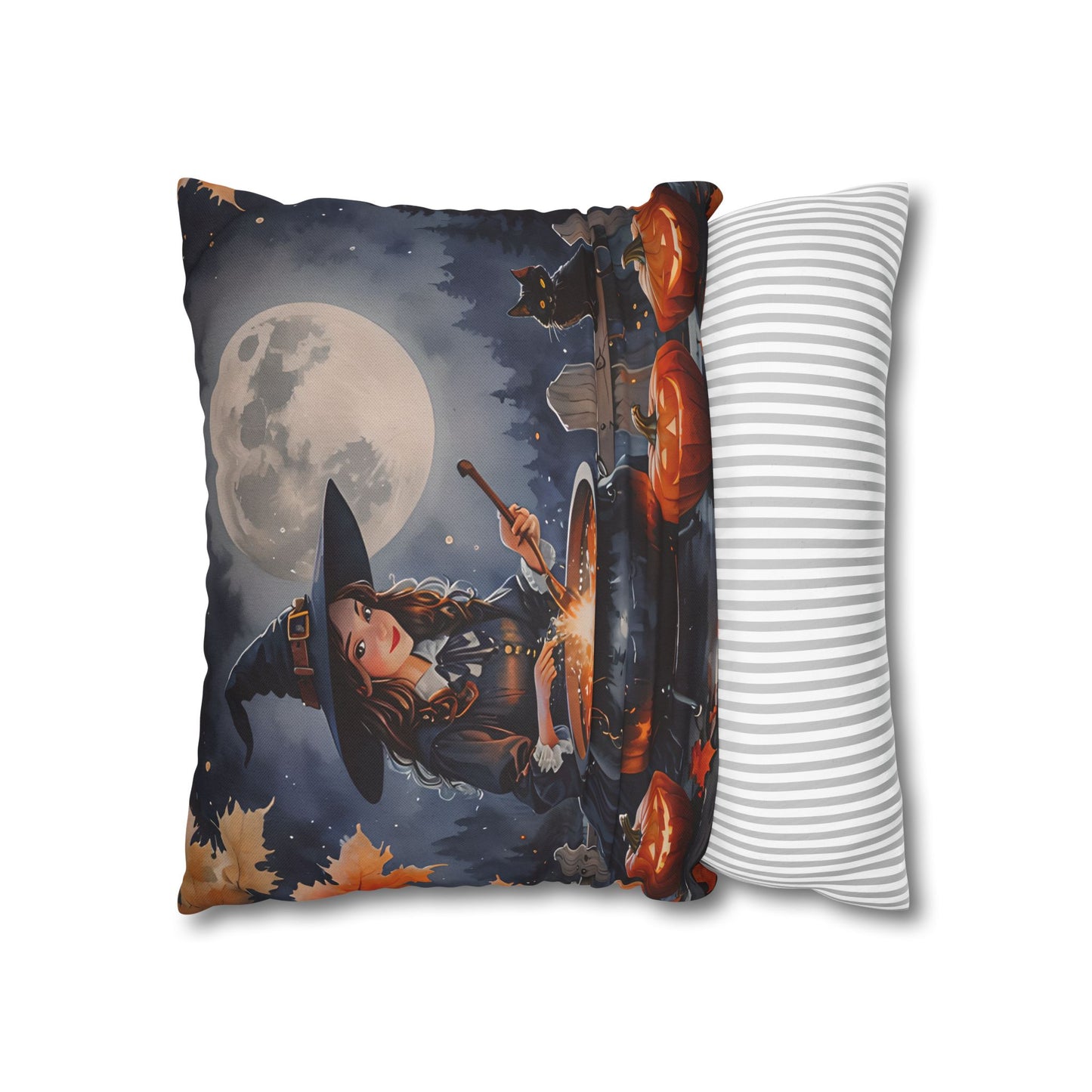 Cute Witch Cauldron Pillow Cover