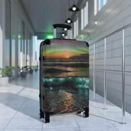 Coastal Bioluminescent Waves Cabin Suitcase