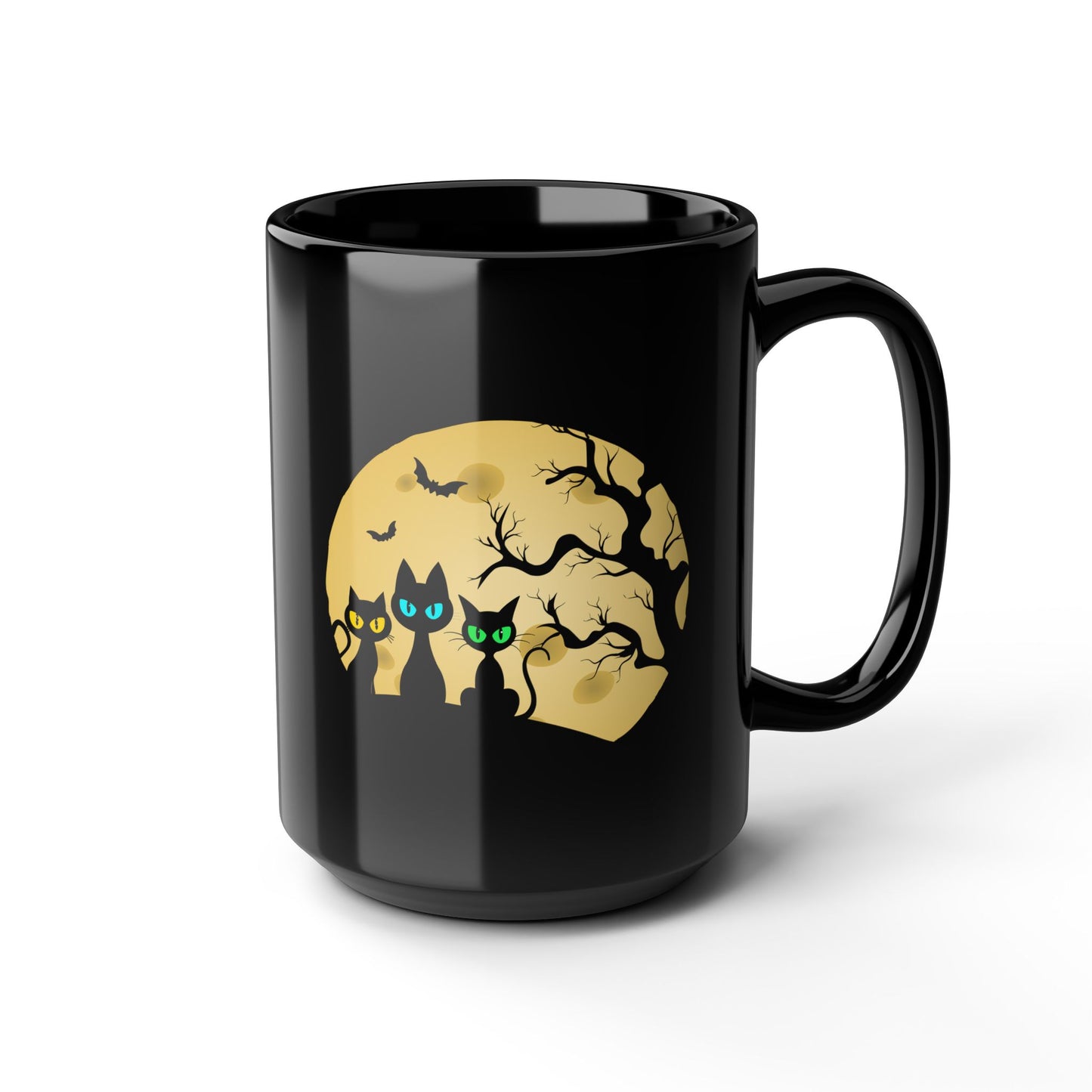 Halloween Black Cat Moon Mug