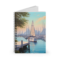 Sailboat Seaside Harbor Spiral Notebook