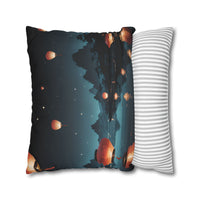 Bohemian Serene Lanterns Square Pillow Cover
