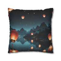 Bohemian Serene Lanterns Square Pillow Cover