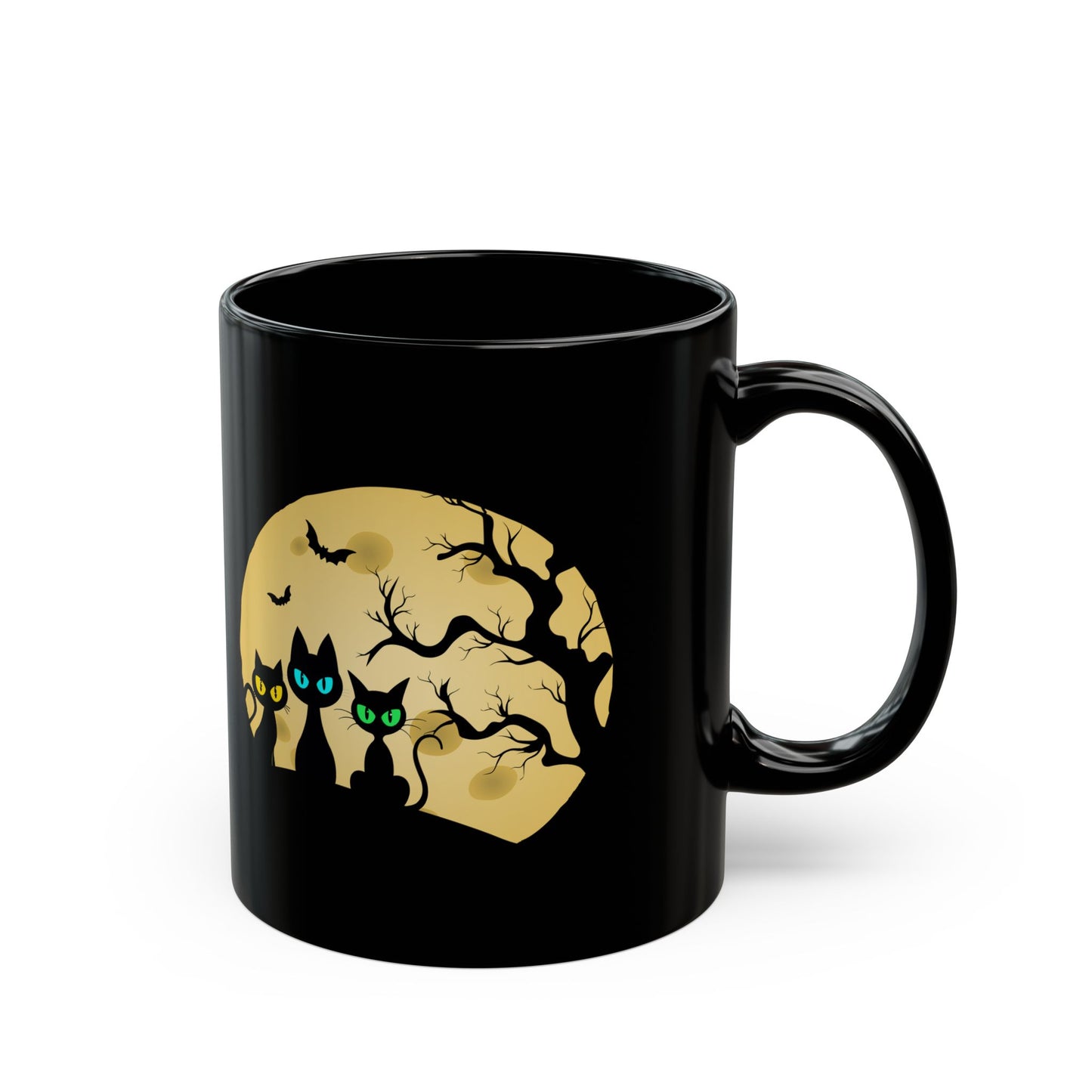 Halloween Black Cat Moon Mug