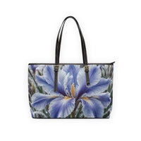 Floral Iris PU Leather Shoulder Bag