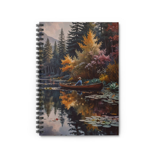 Autumn Canoe Scenic Spiral Notebook
