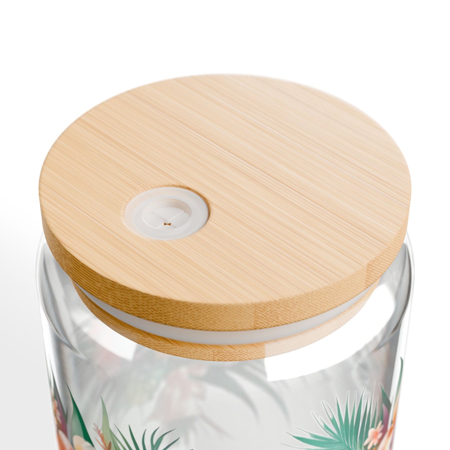 Floral Tropical Bridal Bouquet Sipper Glass