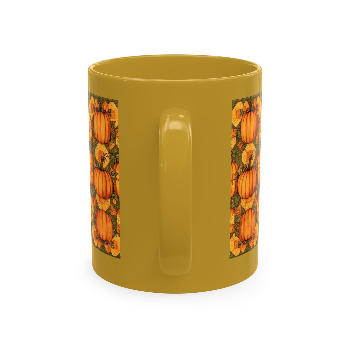 Pumpkin Quilt Patch Ceramic Mug