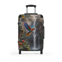Tropical Waterfall Parrot Cabin Suitcase