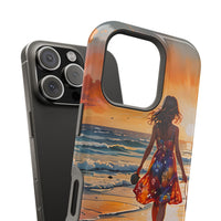 Beach Sunset Walk Magnetic Tough Phone Case