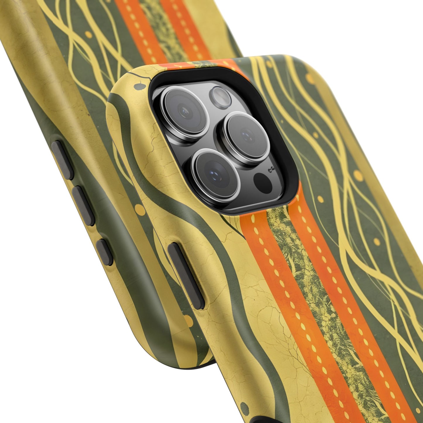 Autumn Colors Stripes Magnetic Phone Case