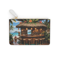 Tropical Paradise Beach Bar Mini Clutch Bag