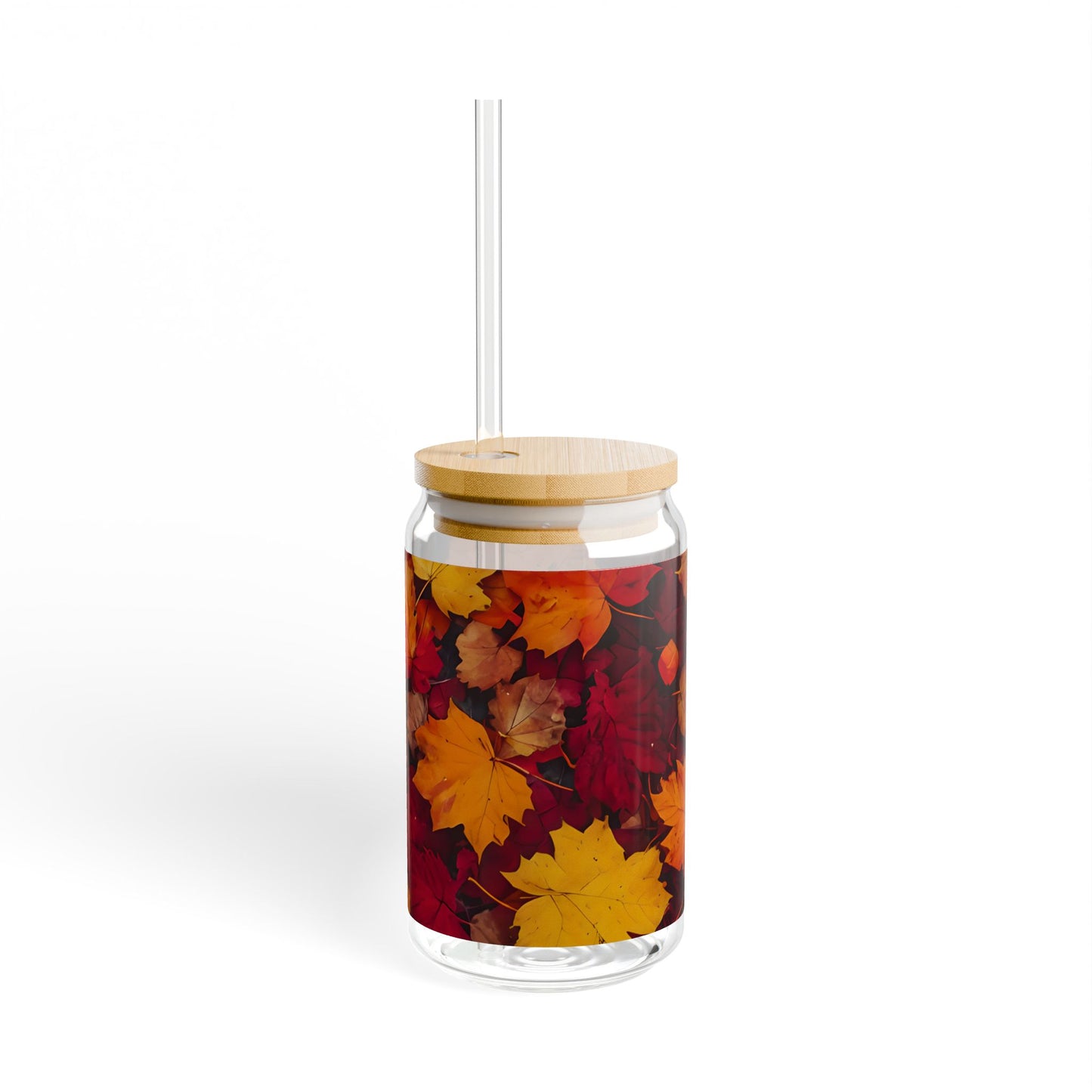 Autumn Leaves Sipper Glass