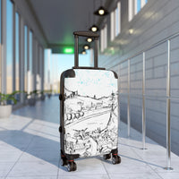 Starry Night Village Sketch Suitcase