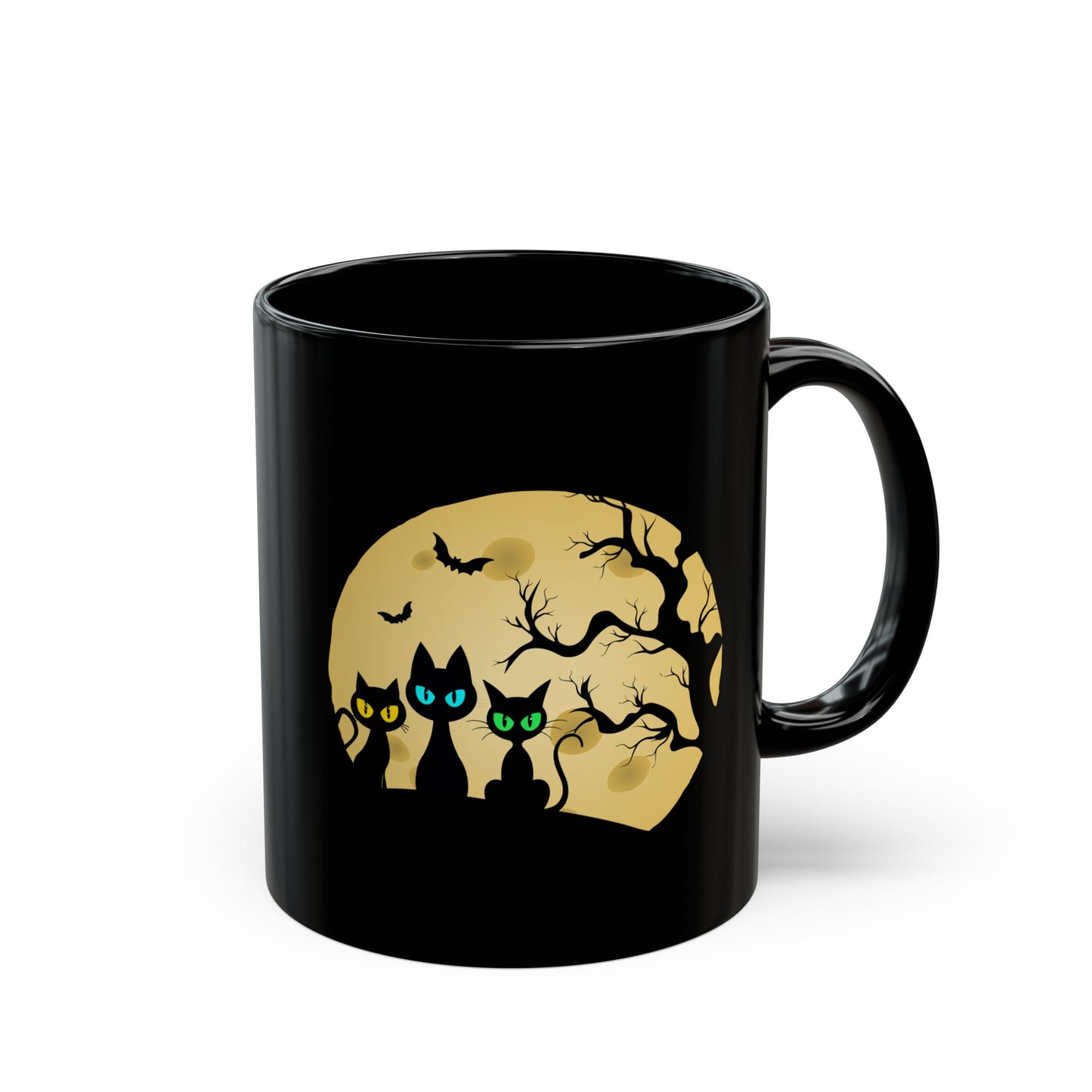 Halloween Black Cat Moon Mug