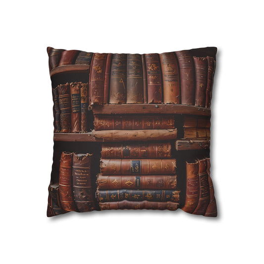 Rare Books on Book Shelf Pillow Cover