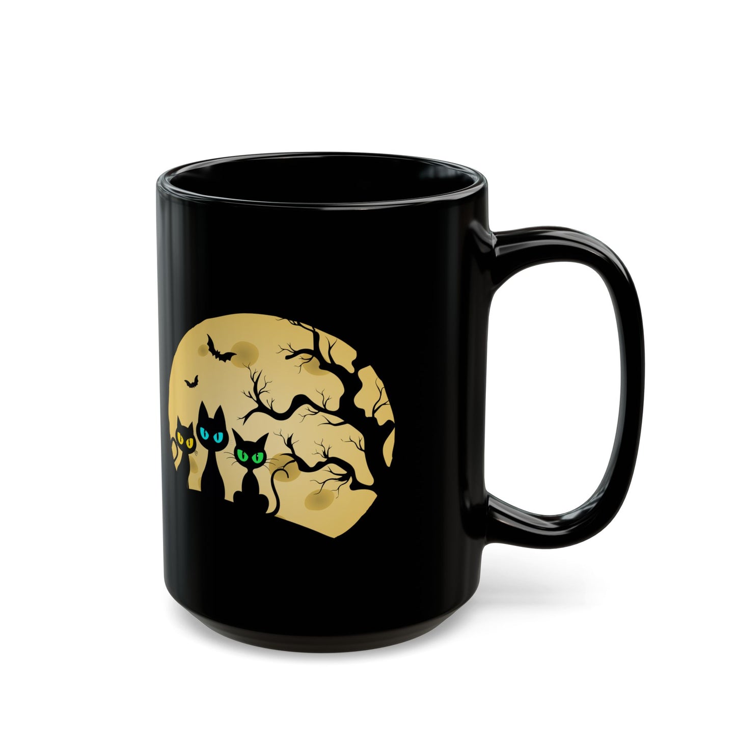 Halloween Black Cat Moon Mug