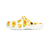 Yellow Hibiscus Clog Shoes