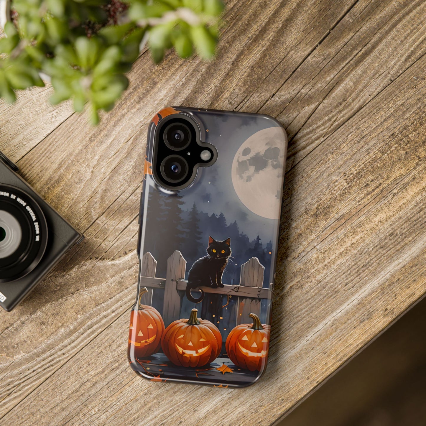Black Cat Pumpkin Magnetic Phone Case