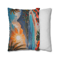 Tropical Sunset Beach Pillow Cover