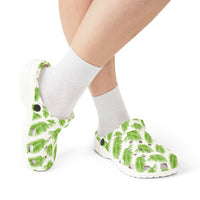 Tropical Palm Leaf Clogs