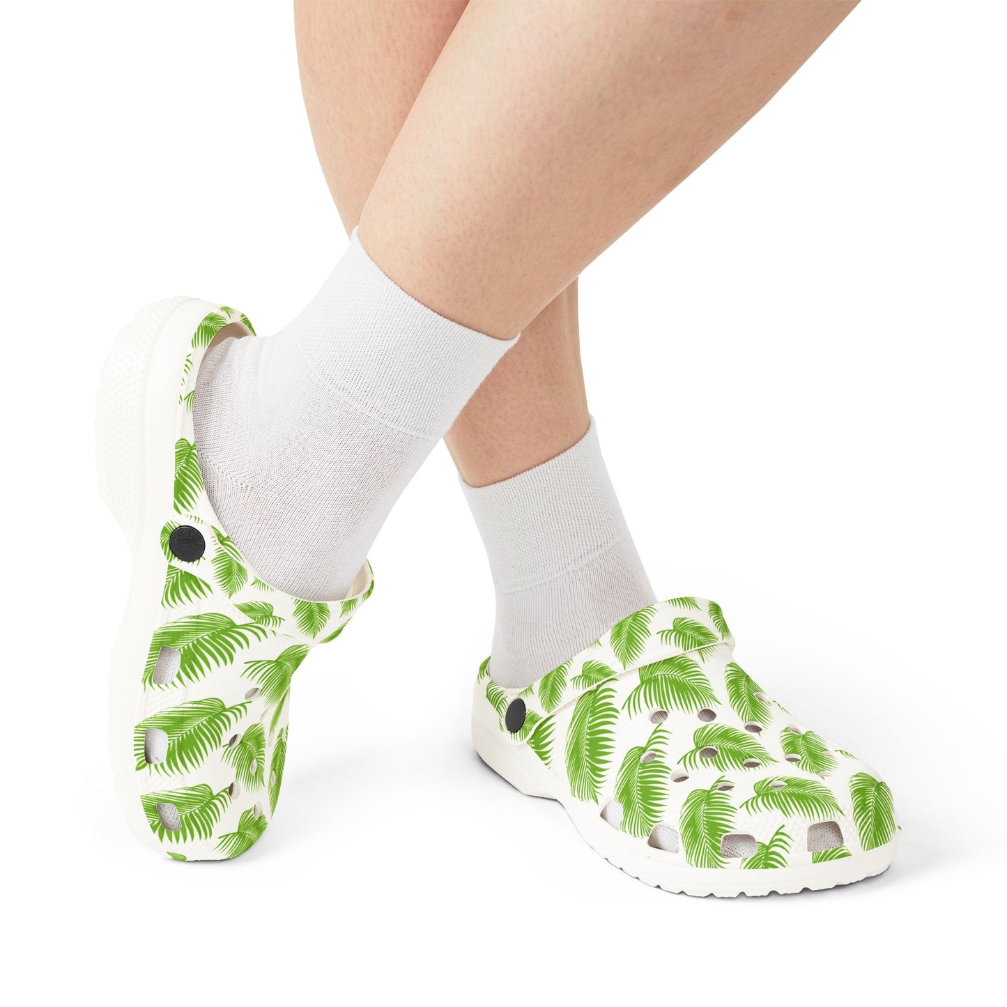 Tropical Palm Leaf Clogs