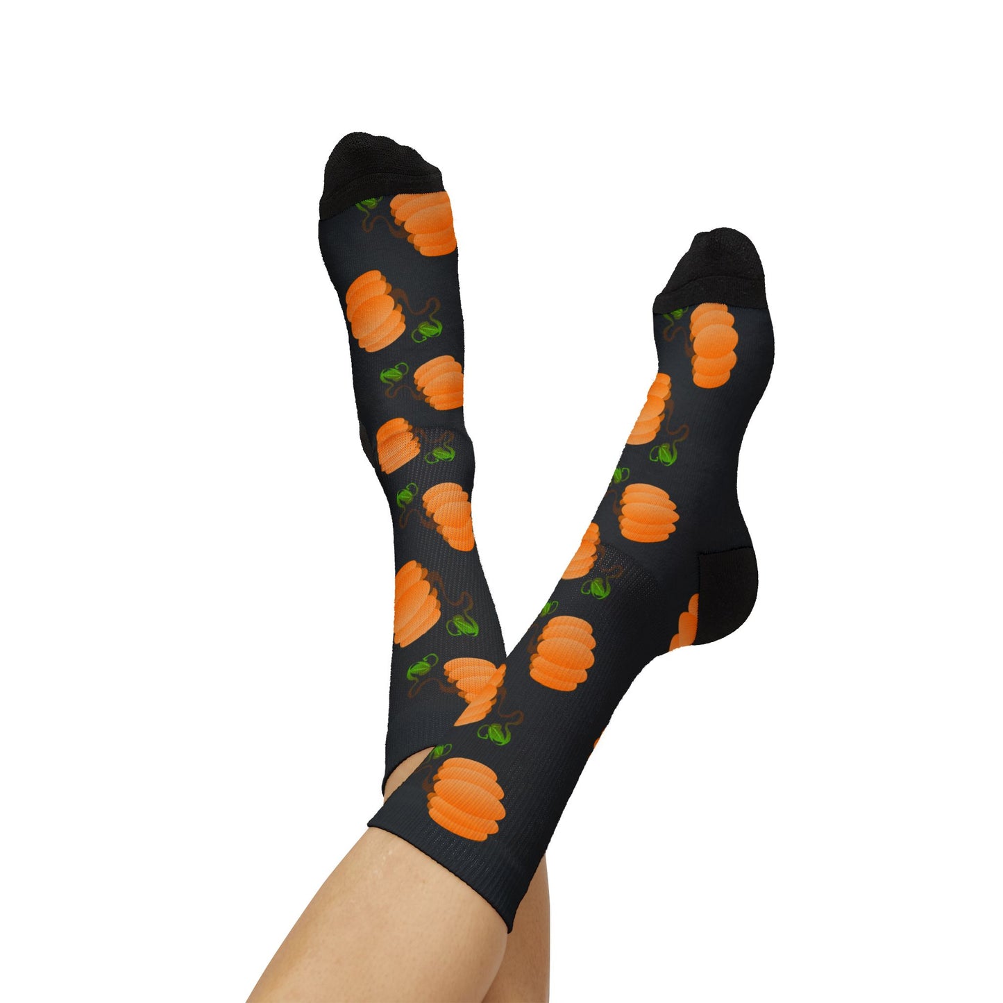 Orange Pumpkin Crew Socks