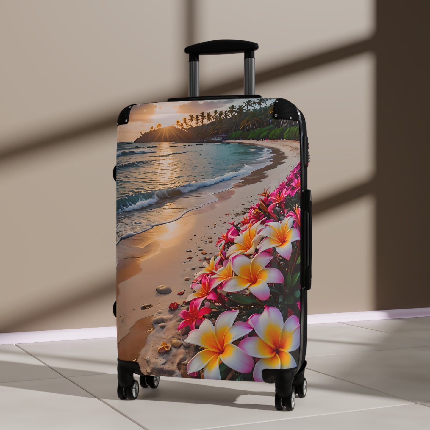 Sunset Plumeria Cabin Suitcase