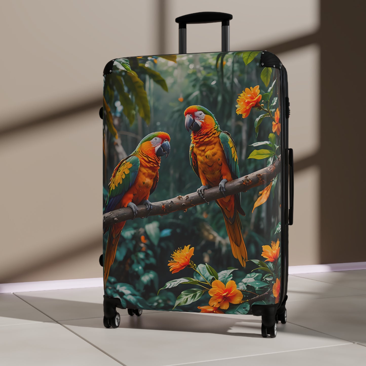 Tropical Parrot Cabin Suitcase