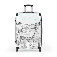 Starry Night Village Sketch Suitcase