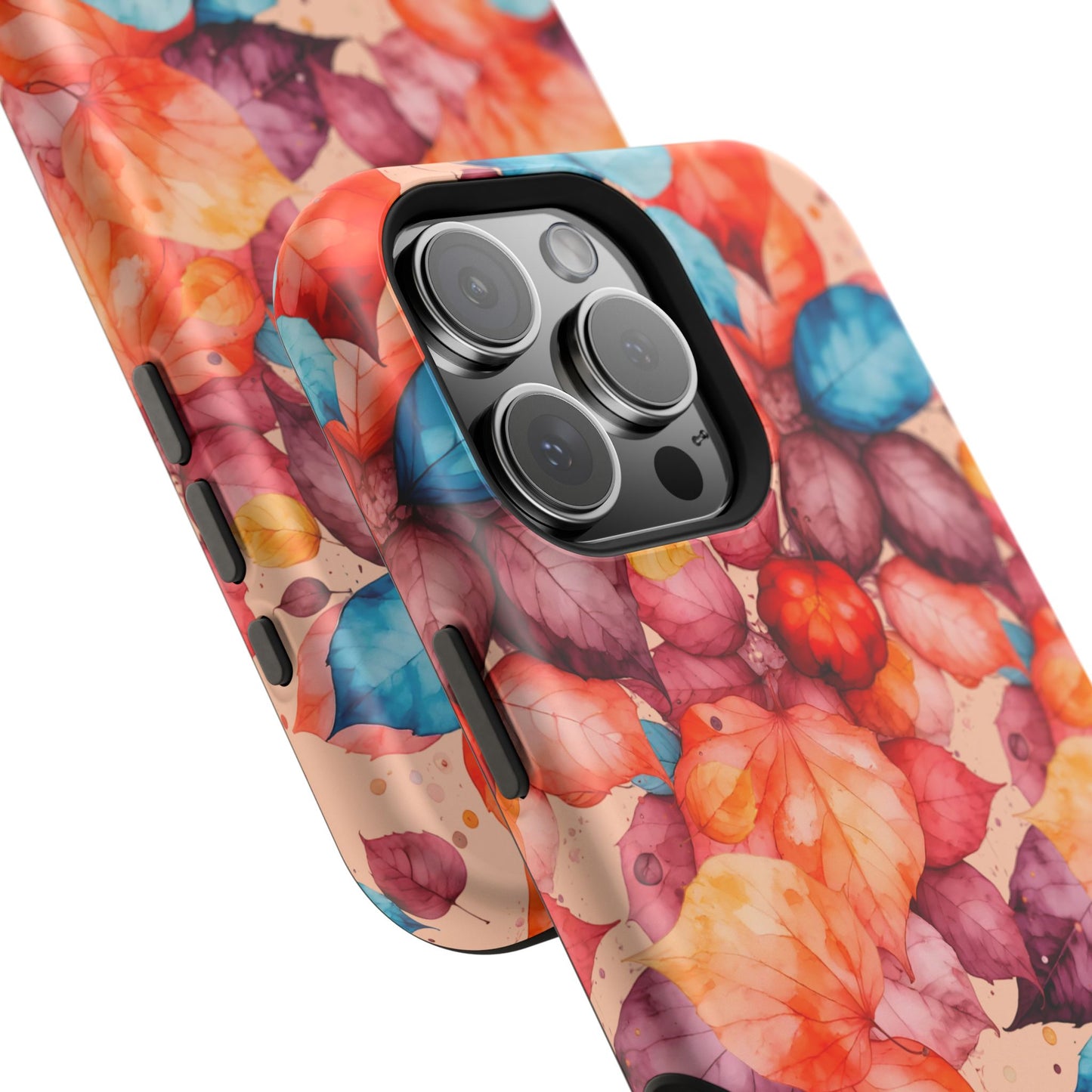 Watercolor Autumn Leaves Magnetic Phone Case