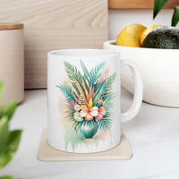 Tropical Bride Floral Ceramic Mug