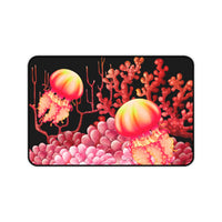 Vibrant Jellyfish Coral Desk Mat