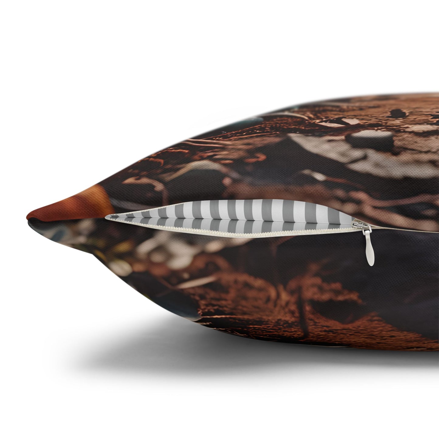 Black Cat in Pumpkin Patch Pillow Cover