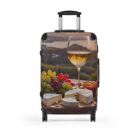 Wine & Cheese Suitcase Travel Luggage