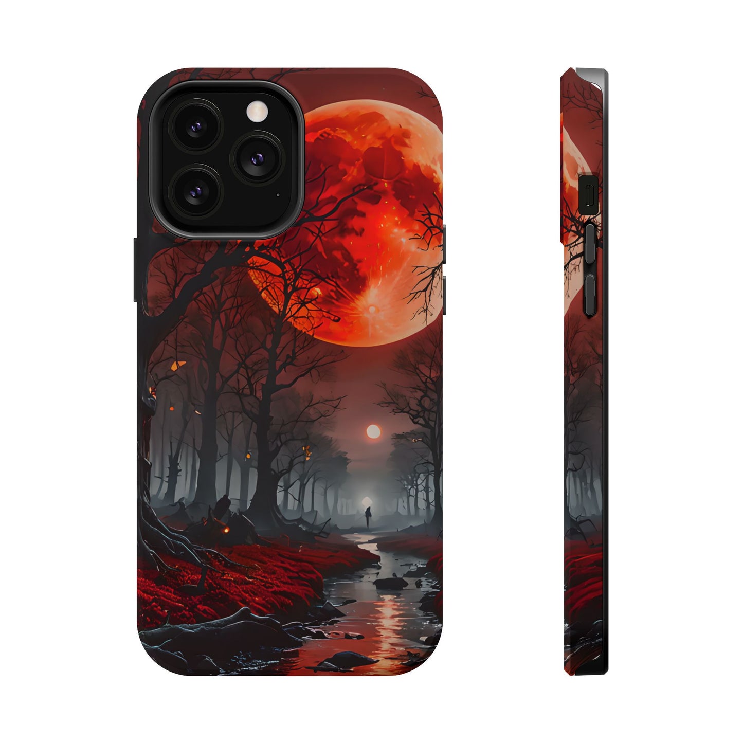 Red Moon Forest Magnetic Phone Case