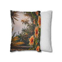 Tropical Hibiscus Decorative Pillowcase