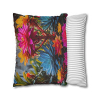 Bright Colorful Succulents Pillow Cover