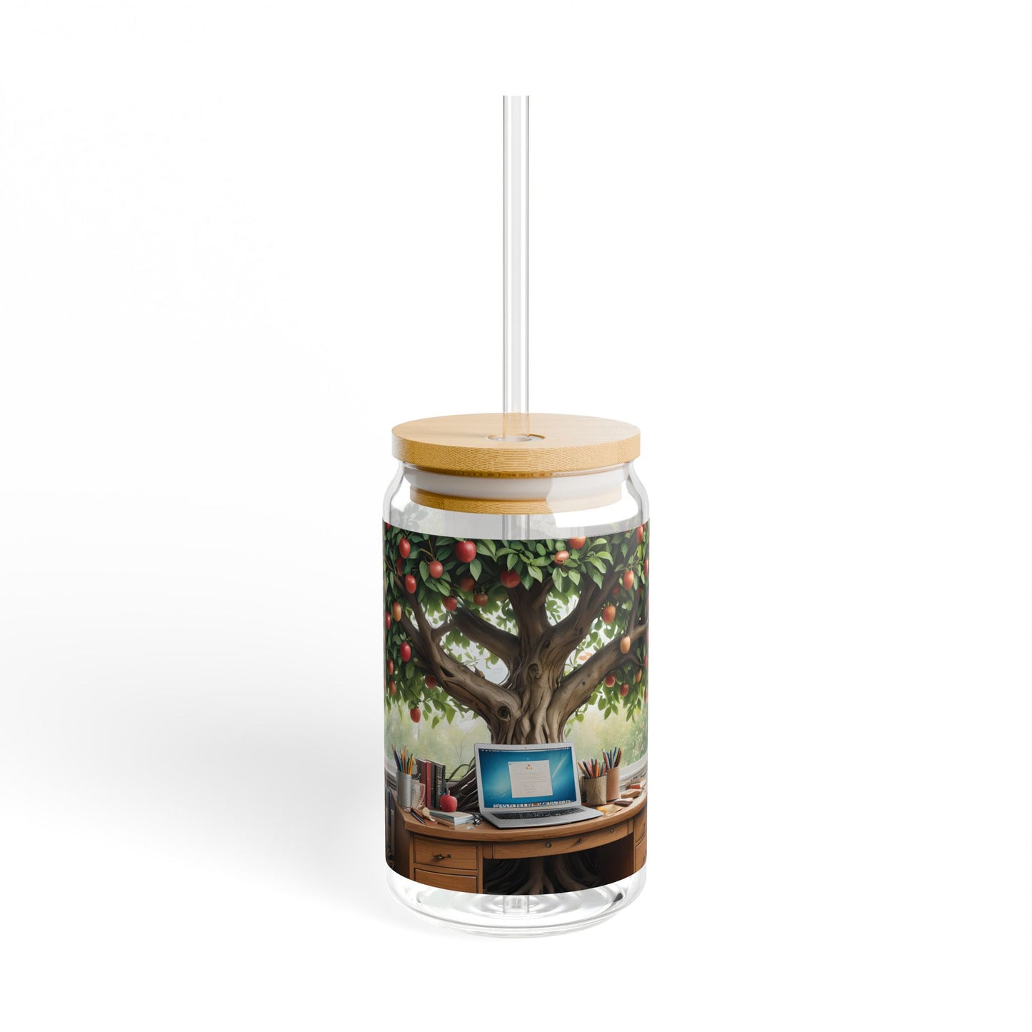 Cozy Study Corner Tree Sipper Glass