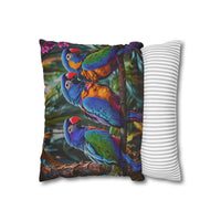 Tropical Parrots Decorative Pillowcase