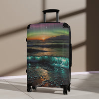 Coastal Bioluminescent Waves Cabin Suitcase