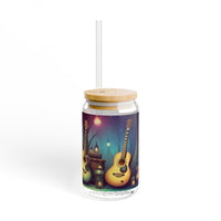 Day of the Dead Acoustic Guitar Skull  Sipper Glass