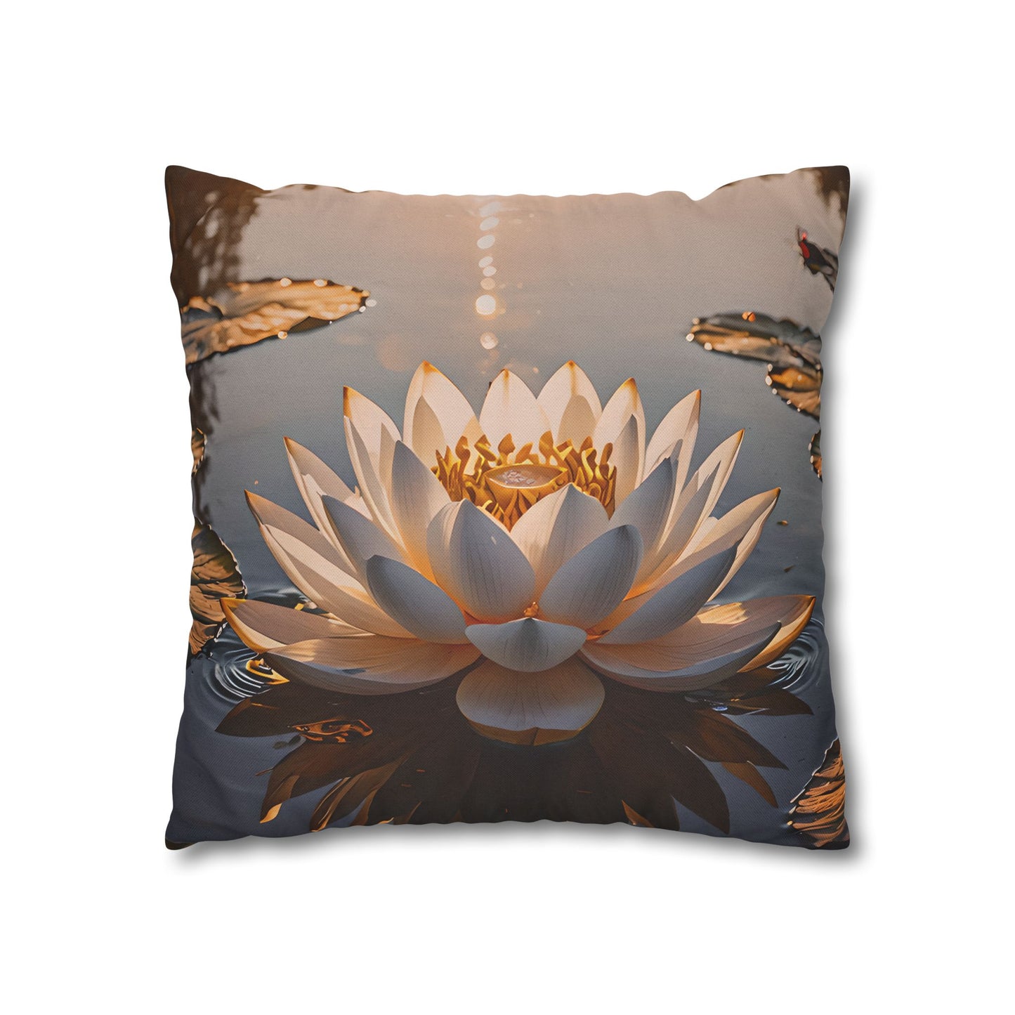 Lotus Waterlily Decorative Pillowcase