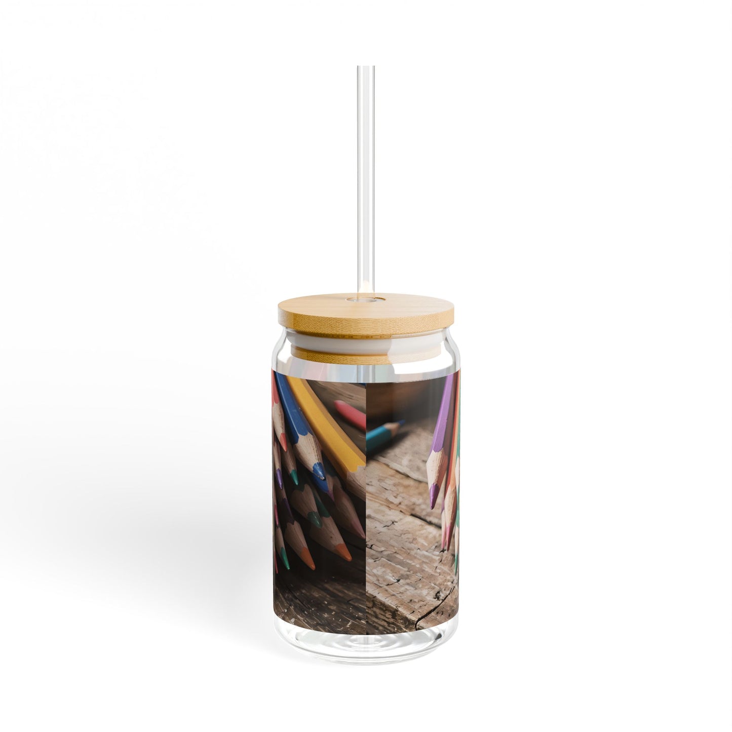 Artist Colored Pencils Sipper Glass
