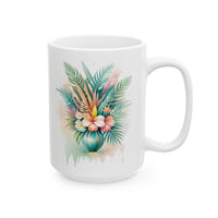 Tropical Bride Floral Ceramic Mug