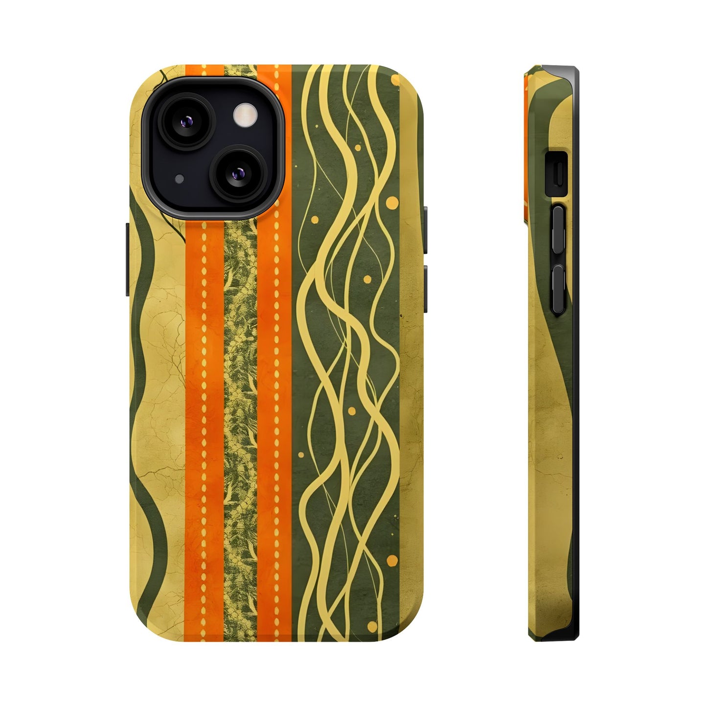 Autumn Colors Stripes Magnetic Phone Case