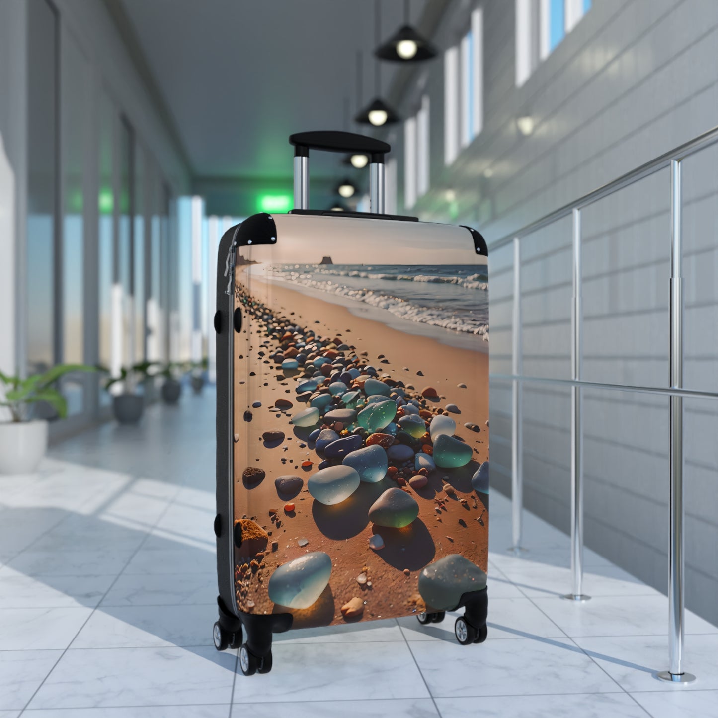Beach Sea Glass Cabin Suitcase