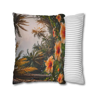 Tropical Hibiscus Decorative Pillowcase