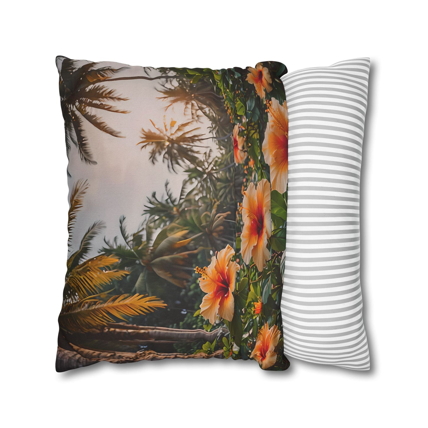 Tropical Hibiscus Decorative Pillowcase